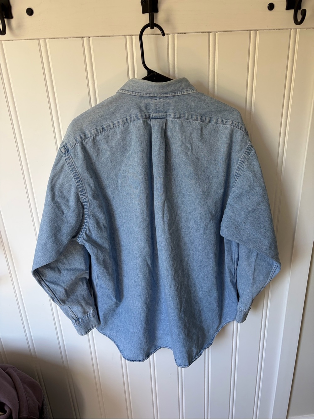 Vintage 90s Polo Ralph Lauren "The Big Shirt" Denim Button Down Mens SZ L - Picture 5 of 8